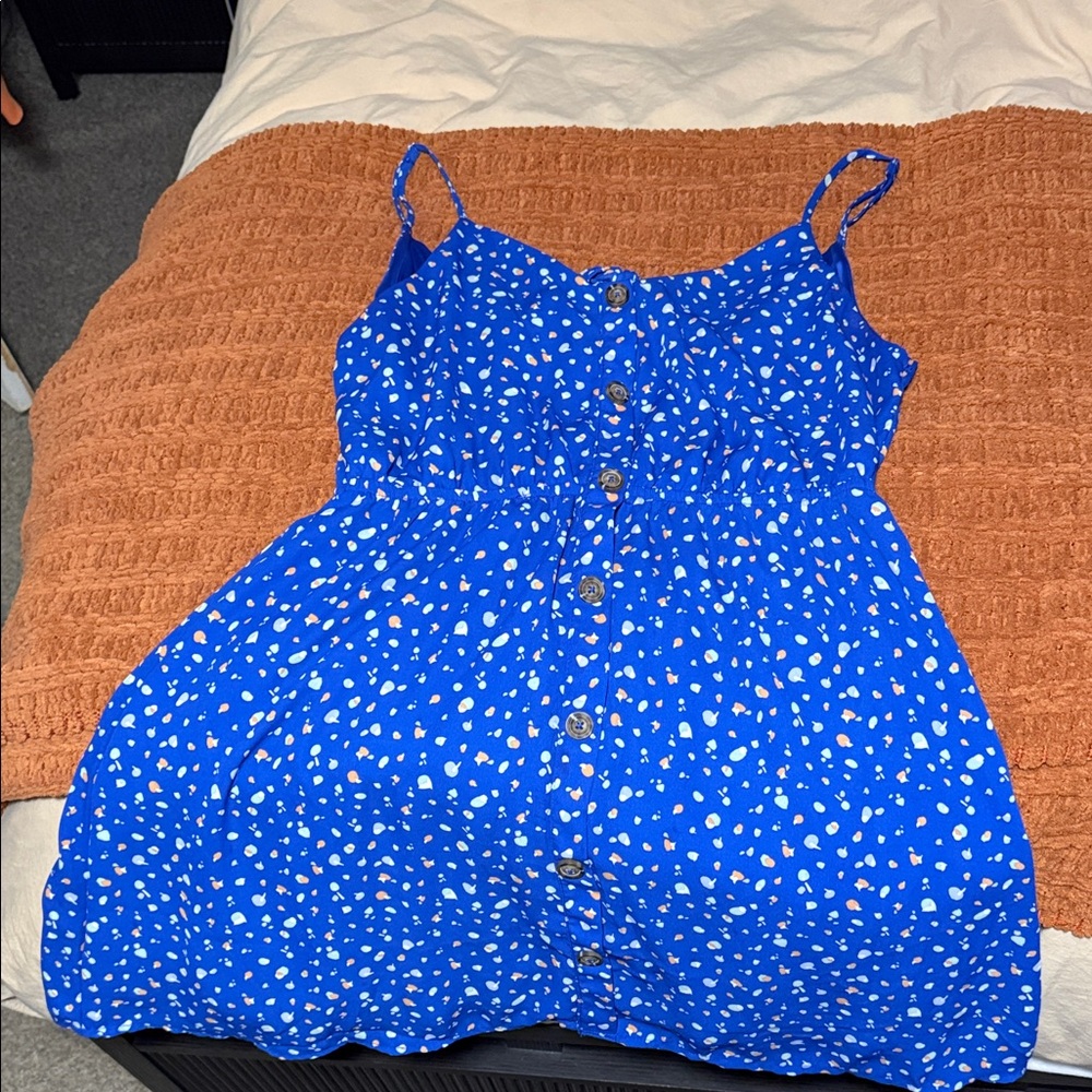Sienna Sky Royal Blue Dress with White Dots